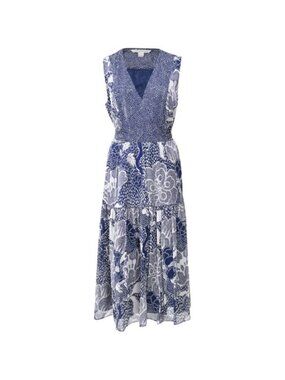 diane von furstenberg Navy Silk Vanya Dress Sz 14 Lined Tie Front Or Back